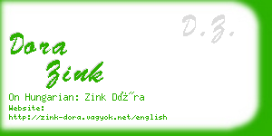 dora zink business card
